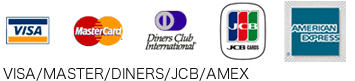 VISA/MASTER/DINERS/JCB/AMEX